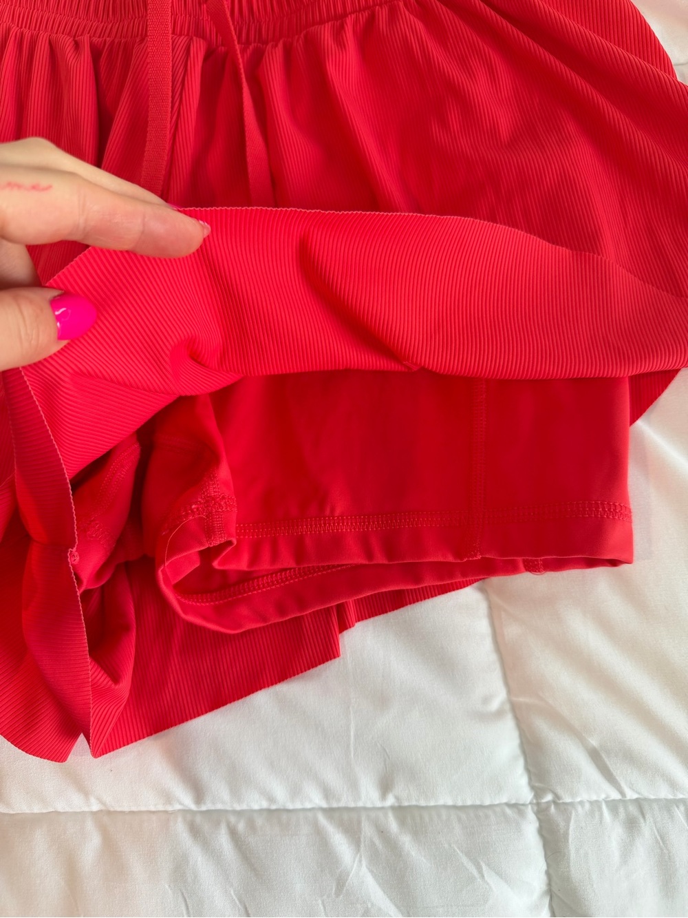 Red athletic shorts - Picture 2 of 4